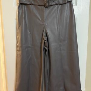 Ann Taylor Faux Leather Crop Pant